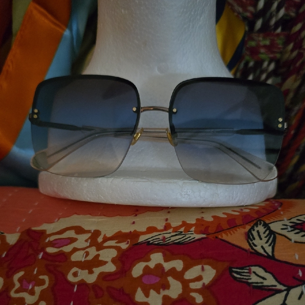Kate Spade Blue and Pink Aviator Sunglasses - Picture 3 of 4